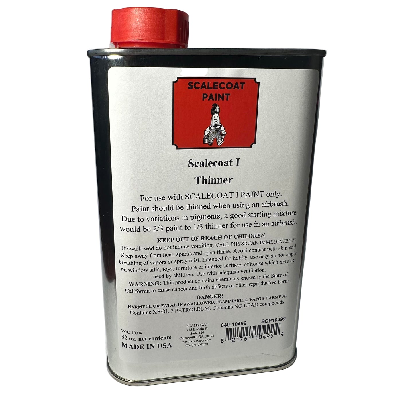 Scalecoat I Paint Thinner 32oz Metal Can