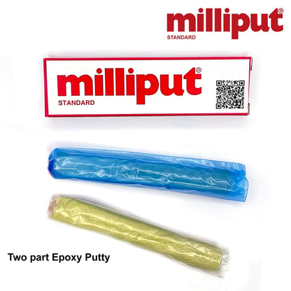Milliput Epoxy Putty Standard Yellow - Grey - Red Box